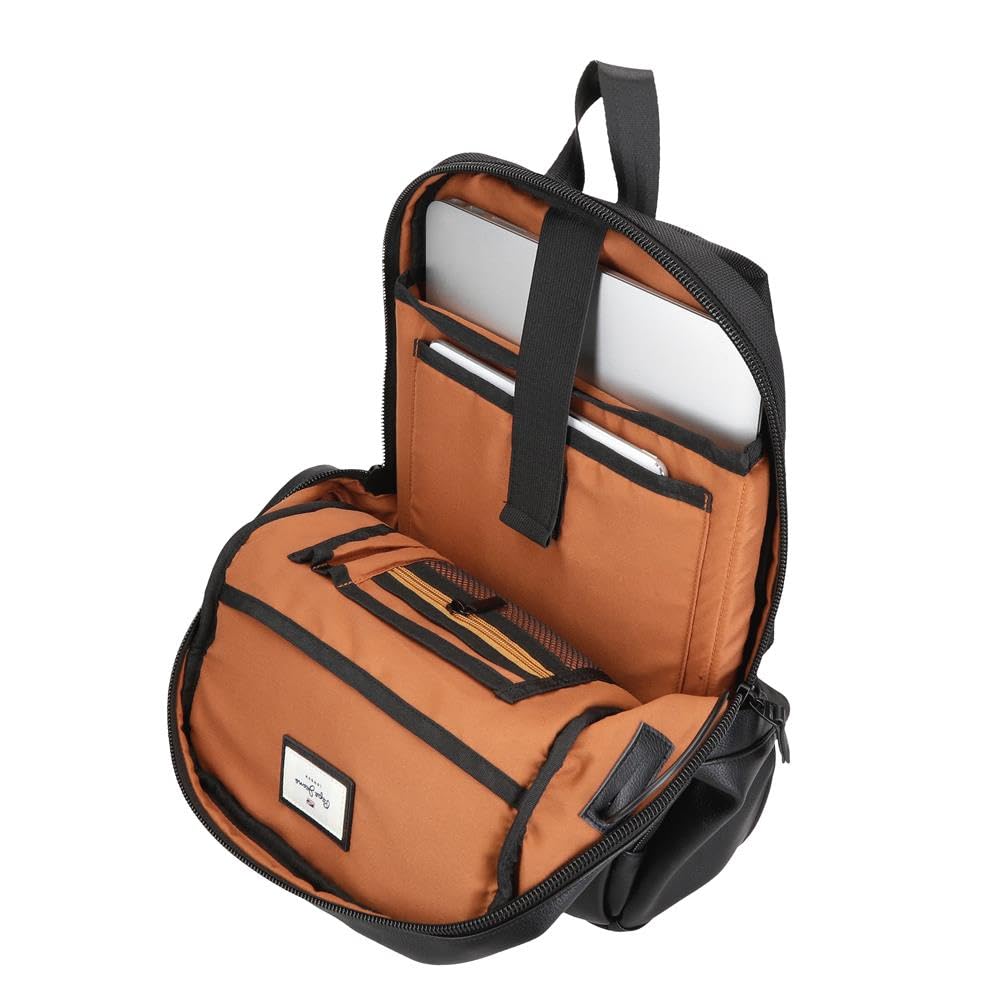 Zaini Pepe Jeans Egham poliestere e dettagli in ecopelle, nero