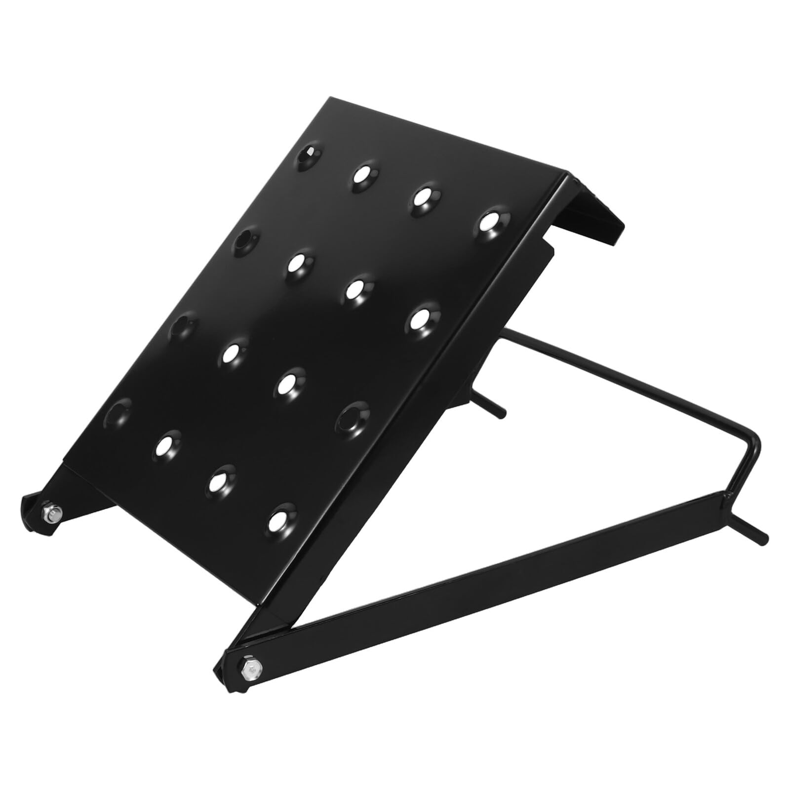 Plataforma Escalera Plegable Negra 38 x 28 cm Superficie Antideslizante Soporte Regulowany Kompatybilny Escaleras cópicas Accesorio Compacto para Trabajo Seguro en