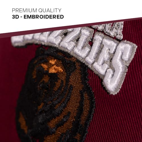 Gorra bordada ajustable University of Montana color maroon miniatura 3
