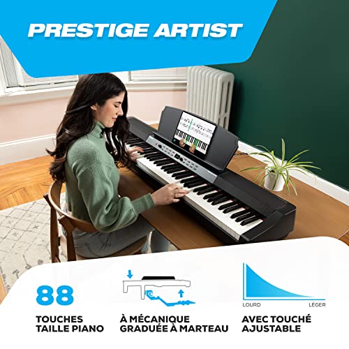 Alesis Prestige Artist – Piano numérique 88 touches de taille authentique à mécanique graduée à marteaux, 30 sons de… - Les Beatles, Paul McCartney, John Lennon, RIngo Starr, George Harrison Alesis Prestige Artist – Piano numérique 88 touches de taille authentique à mécanique graduée à marteaux, 30 sons de… – Image 3