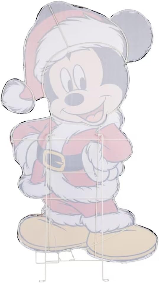 Disney 3.3-Feet Mickey Mouse Flat-Tastics LED Lighted Christmas Yard Decor