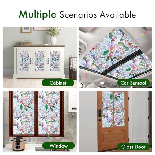 Vinilo decorativo para ventana magnolia 35.4x78.7 pulg miniatura 6