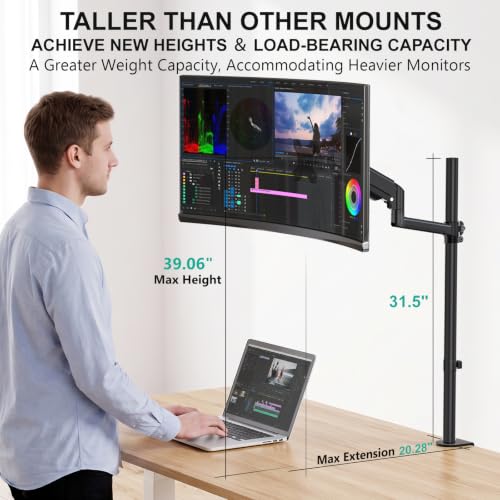 Image of WALI Extra Tall Monitor Mount for 13-40 inch Computer Screens, up to 22 lbs