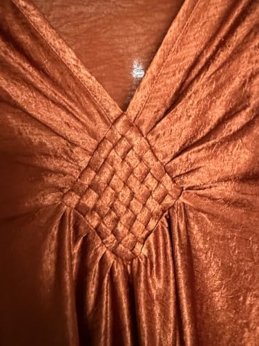 Image of RanRui Caftans for Women Solid Color Chiffon Plus Size Kaftan Dresses Beach Cover Up V Neck Batwing Sleeve Caftans Loungewear
