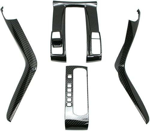 4 piezas para consola central Honda Civic 2016-2021 de 10 generación, cubierta de panel de palanca de cambios automática, sedán, interior, fibra de