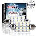 AutoEC 42mm 16 SMD LED White Car Dome Festoon Interior Light Bulb Led auto lamp- Pack of 10