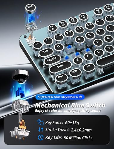 Clavier mécanique 104 touches interrupteurs bleus Taiahiro avec rétroéclairage RVB - 3