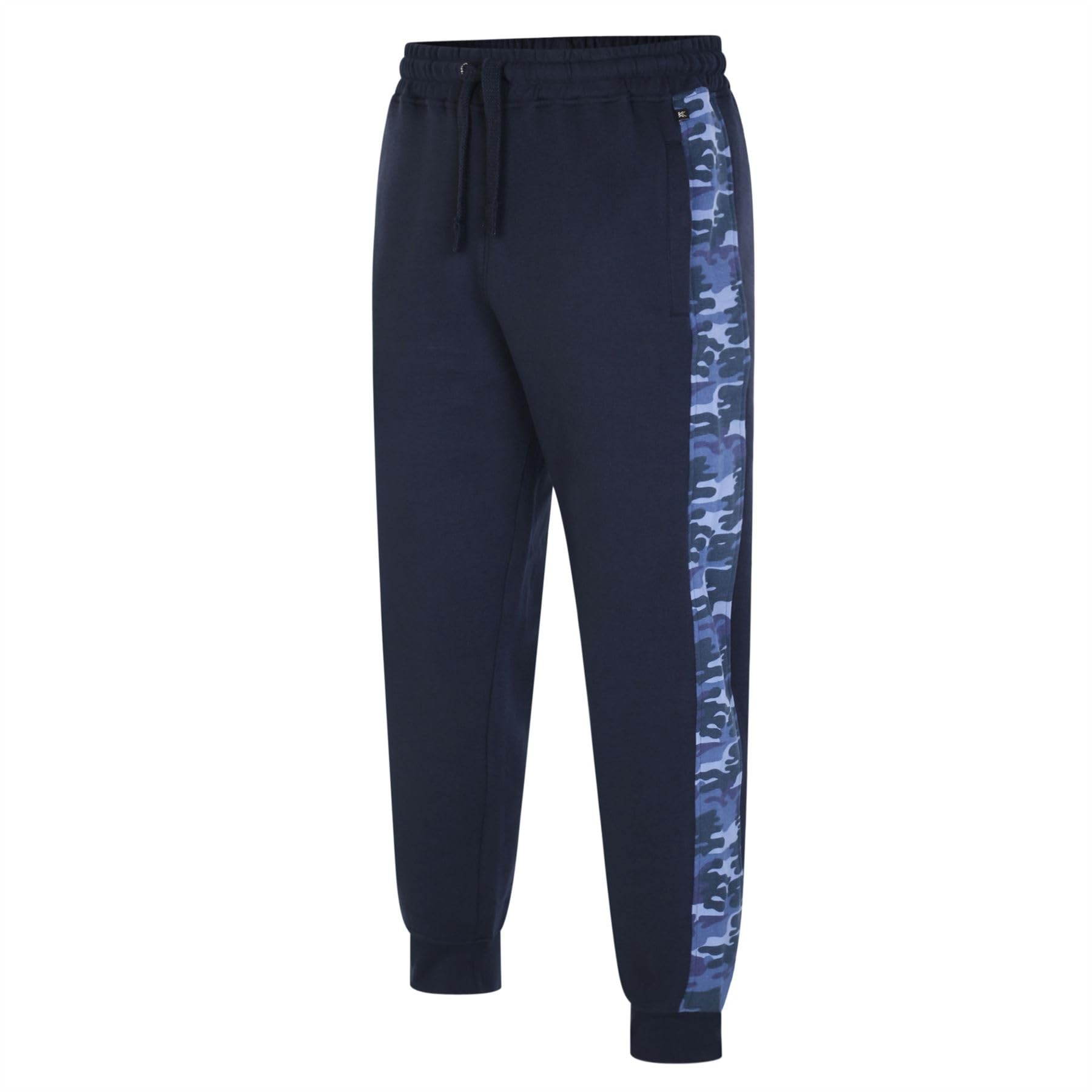 Kam Men's Navy Kingsize Joggers Elasticated Jogging Bottoms Camo Pockets Big Size 5XL (236)