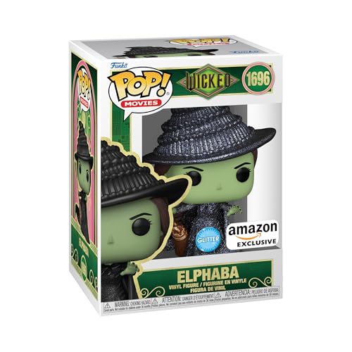 Funko Pop! Movies: Wicked - Elphaba - Purpurina- Exclusiva Amazon - Figura de Vinilo Coleccionable - Idea de Regalo - Mercancia Oficial - Juguetes para Niños y Adultos - Movies Fans