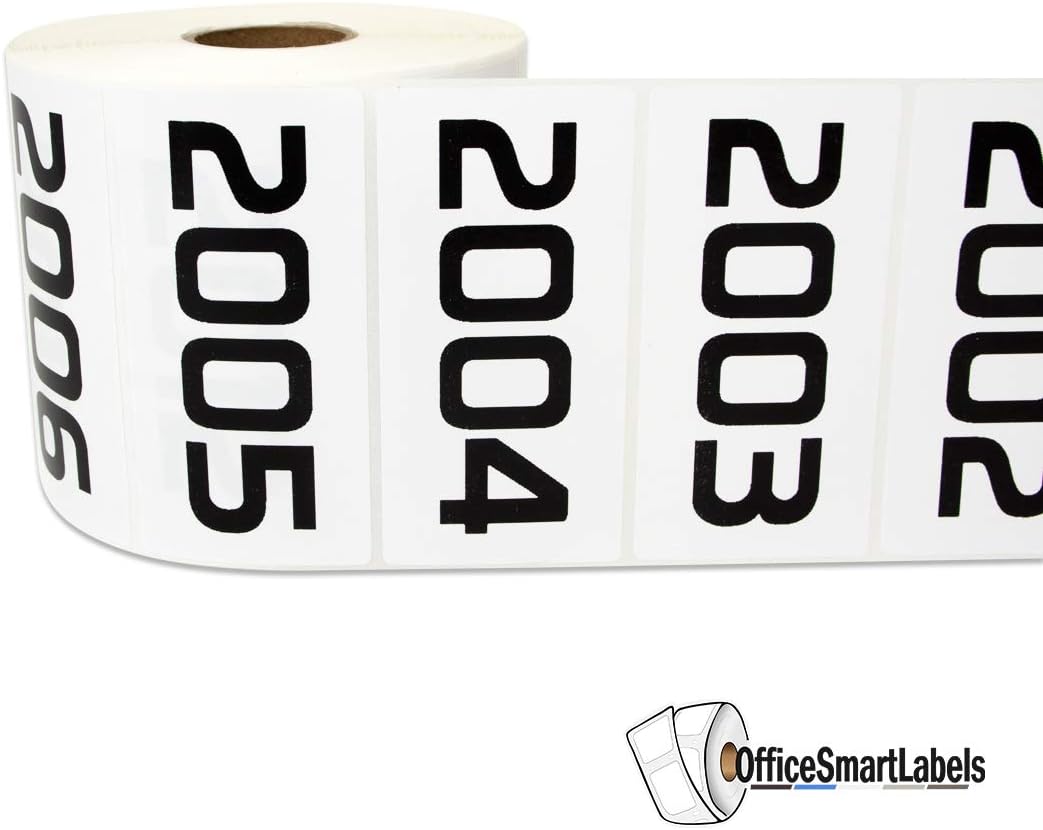 Consecutive Numbers (2001-3000) - 3" x 1.5" Number Labels White Inventory Prenumbered Sequential Stickers Durable Laminated Vinyl Waterproof Numbered Stickers - 1 Roll, 1000 Labels