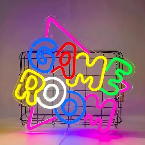 Image of LED Game Sign Game Zone Neon Signs Gaming Room Wall Art Decor Man Cave Lights Signs Gamer Home Bedroom Decoration USB Powered Brightness Adjustable