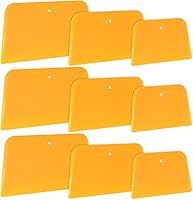 PEASUG 9-Pack Reusable Plastic Body Filler Spreaders (3x 4", 3x 5", 3x 6") - Flexible Tools for Auto Body Filler, Putty, Glaze, Caulk Application
