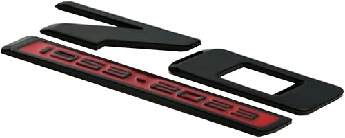 Miniatura 4 de 2 unidades de emblemas laterales 3D de 70 aniversario, repuesto para C8 Corvette 2020-2024, original GM 70 aniversario (negro, rojo)