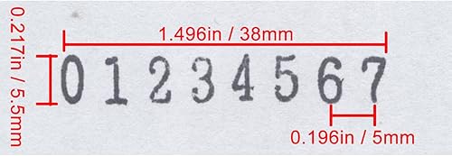 Miniatura 2 de Sello de números de goma de 8 dígitos - Fecha giratoria y Office Stamp