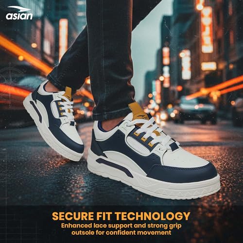 Image of ASIAN Nexus-02 Men's Casual Sneakers | Trendy Lace-Up Design | Lightweight Comfort, Premium Finish & Anti-Slip Sole for Daily Use