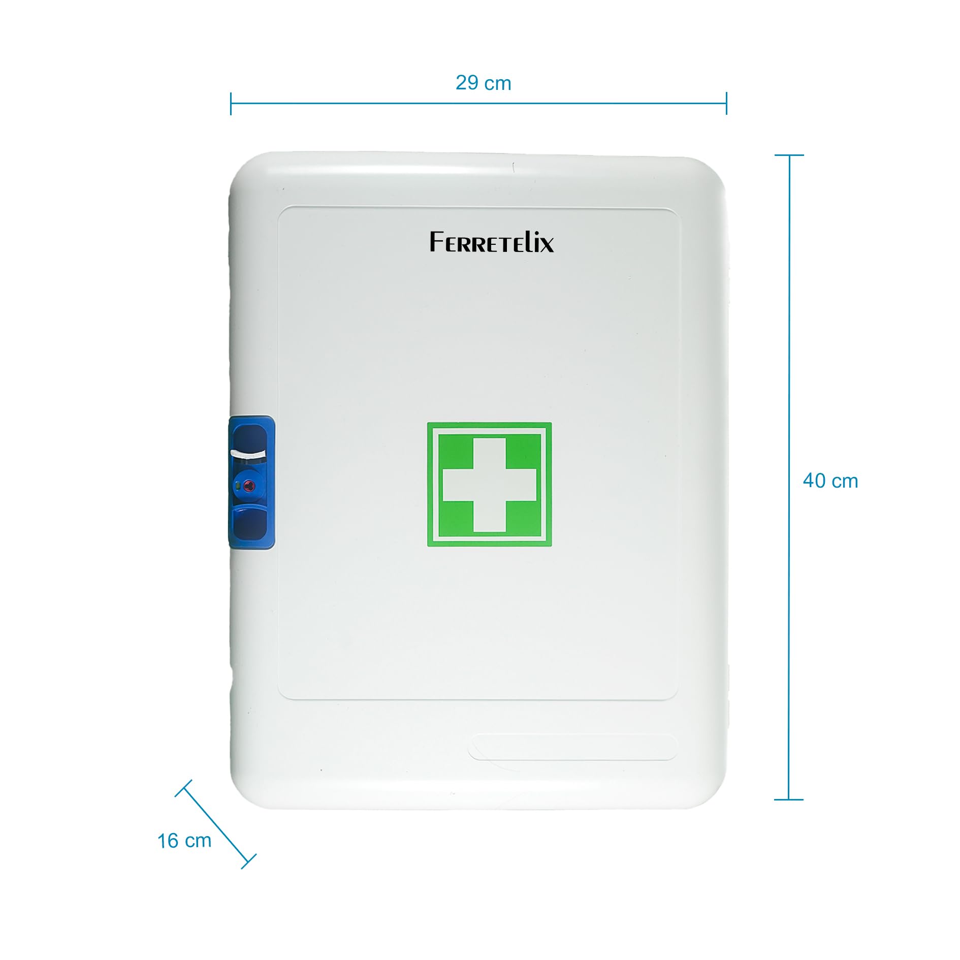 Ferretelix® Botiquin Primeros Auxilios Armario 40 CM X 32 x 18 con dotacion Homologado para viviendas turisticas, casa, Oficina