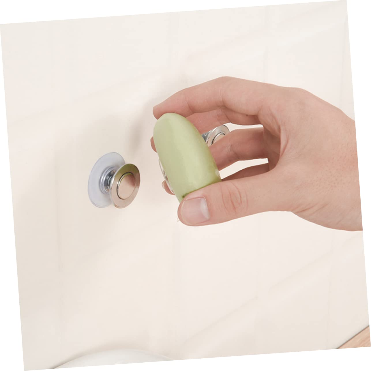 WOONEKY 4sätze Magnetischer Seifenhalter Wandmontierter Saugnapfgestützter Seifenhalter Für Bad Und Küche Platzsparend Und Leicht Zu Installieren Für Dusche Bohren Erforderlich