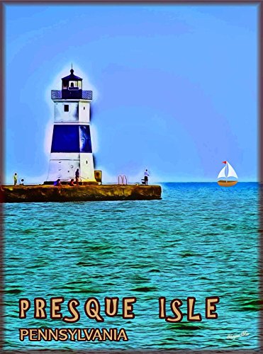 Magnet Presque Isle State Park Pennsylvania United States Travel Advertisement Magnet