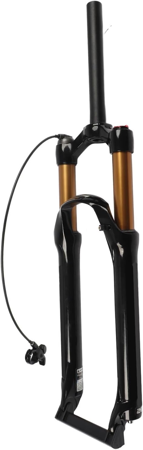 26inch Bike Suspension Fork Mountain Bike Front Fork 120mm Stroke Bicycle Shock Absorber Air Fork 26inch Straight Steerer Remote Lockout Suspension Fork