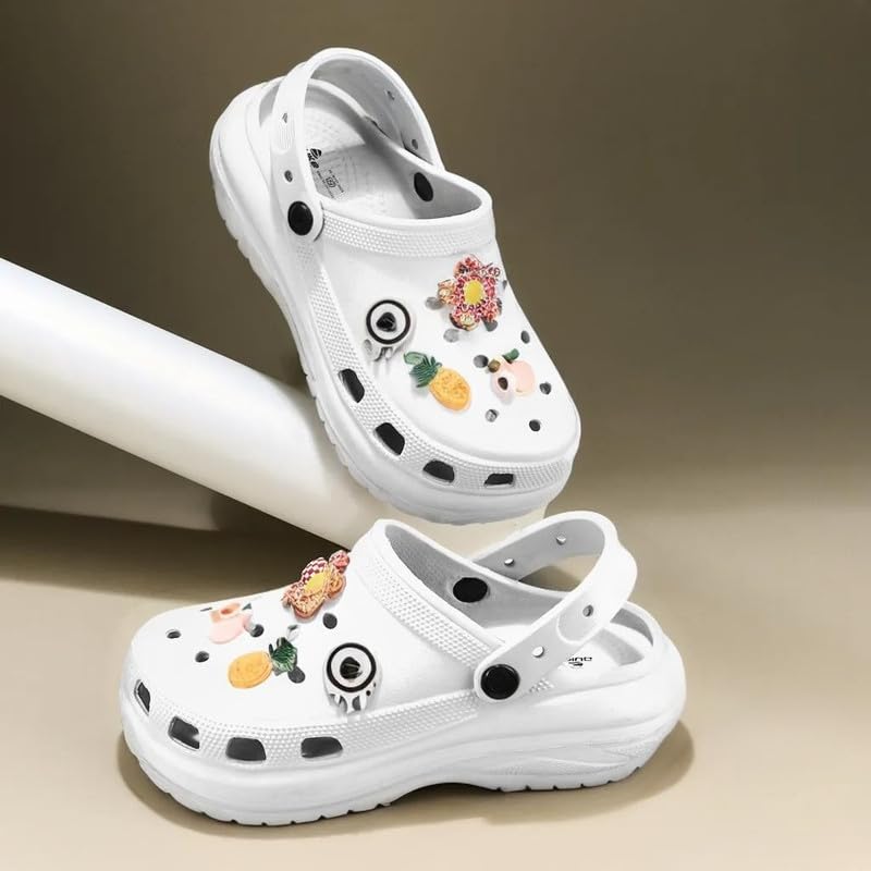 Image of Sliders for Women /Girls Platform Sandals | Lightweight & Stylish Cushioned Rubber Flats Slides | Open Toe Comfortable, Anti-Skid, Waterproof Flip Flops Slipper for Women