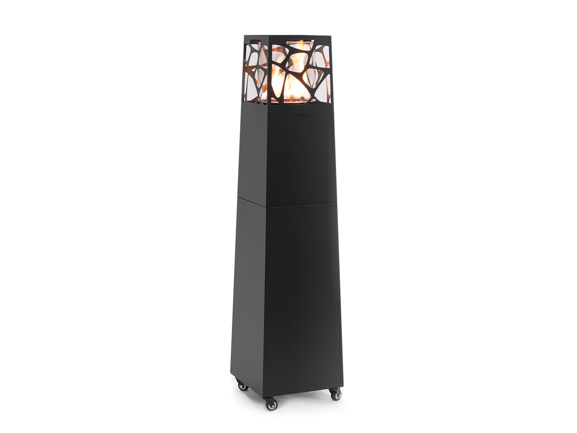 Planika Pyramid Chauffe-terrasse au Gaz Moderne Cheminée Extérieur Jardin Noir