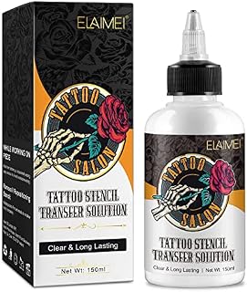 Valleylux Tattoo Stencil Transfer Gel Solution, 150ml Professional Fresh Stuff Cream for Tranfer Stickers Paper Machine Soap Supplies - Clear & Long-Lasting