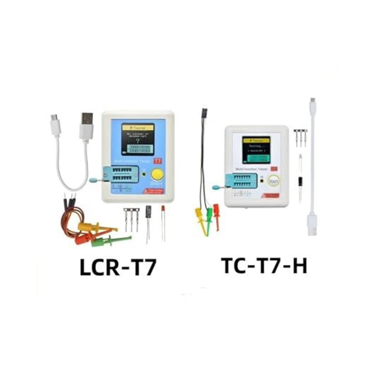 LCR T7 H Tester tranzystorowy Dioda TFT Trioda Miernik pojemności z interfejsem ładowania USB(TC-T7-H)