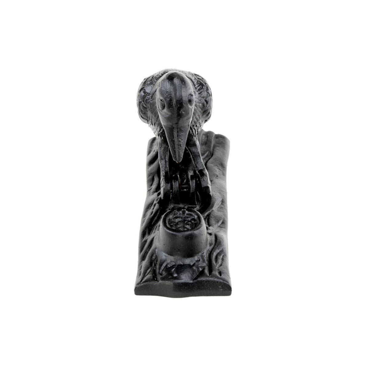 Negro hierro fundido aldaba para puerta, diseño de pájaro carpintero, inoxidable, 6,5 en alta