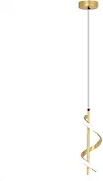 Luminária Pendente LED Em Espiral, Luminária De Teto Moderna Dourada, Luminária Pendente Com Altura Ajustável, 3000-6000K