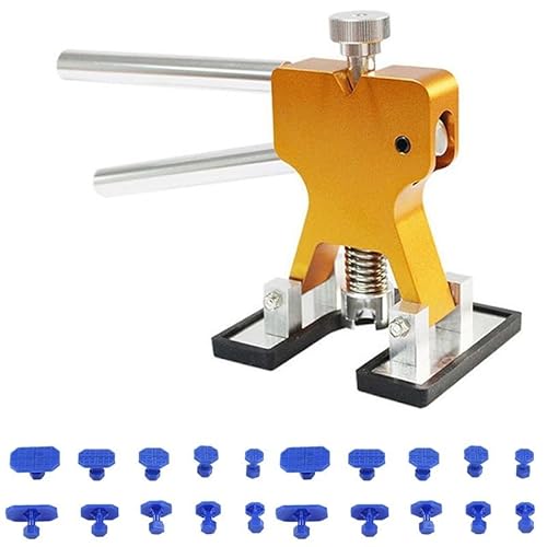 SJHFKDK Abolladuras Coche Eliminación Extractor de Metal Profesional Uso Apto para reparación abolladuras Coche, Kit Herramientas Completo eliminación sin Pintura, Hoja carrocería Puerta automóvil