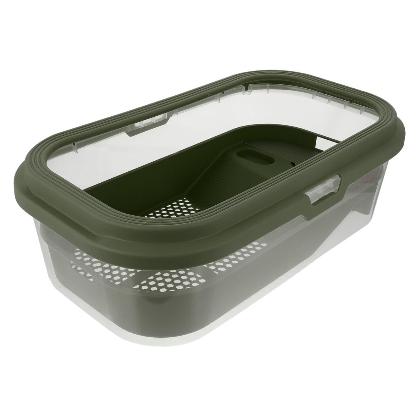 Hemobllo Vasca per Tartarughe con Piattaforma, Plastica, Verde | Uso Domestico, Facile da Pulire, Design Creativo, per Tartaruga Acquatica e Tartaruga, Categoria Terrari