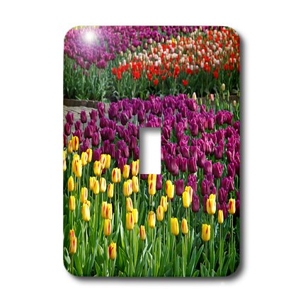 Interrupteur à baïonnette fleurs 3dRose LSP_47802_1 déco tulipes