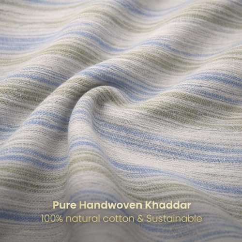 Image of Cotton Fabric Material for Men and women (3 Meter, Off Blue), Solid