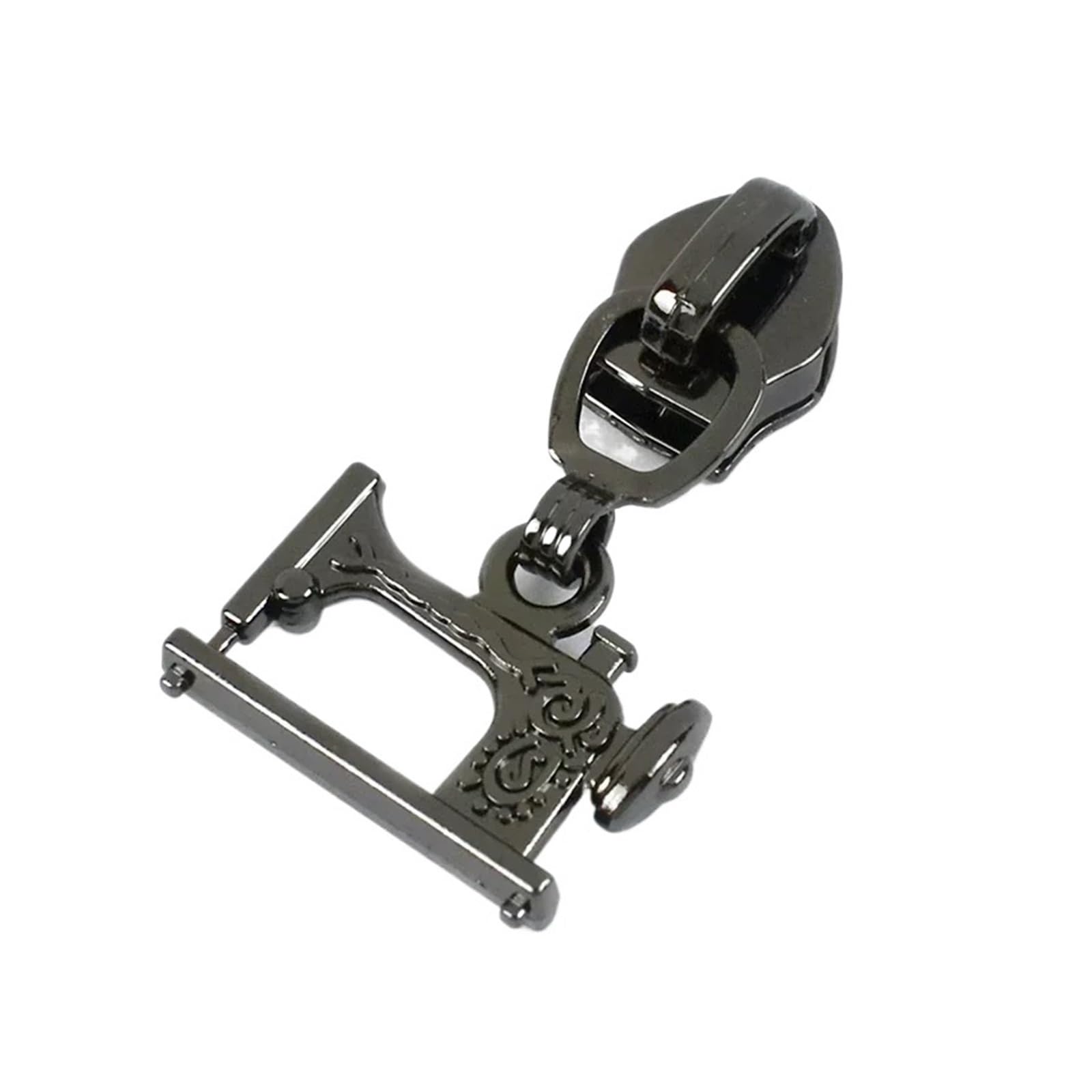 Deslizadores de cremallera de Metal for cremalleras de nailon 5 #, 10/20/50 Uds., kits de reparación de bolsas con cabezal de cremalleras for ropa, accesorios de costura DIY(F2-5-GunBlack,50PCS_FORNYL
