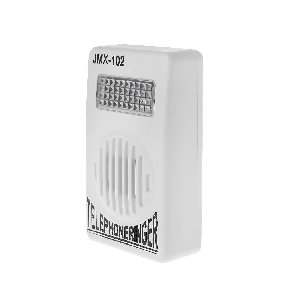 Tebatu Phone Accessories,Telephone Ringer Phone Amplifier Ring Speaker Strobe Light Flasher Bell Extra-Loud Sound Wall Hanging