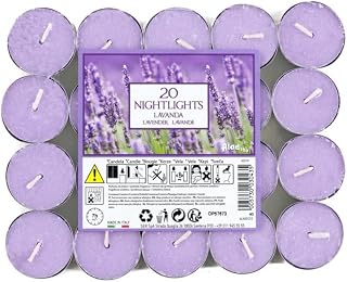 Marco Paul 20 x Scented Tea Lights Candles Fragranced Tealights 7hr Burn Time Tea Light Scented Candles Long Burn Candle Set Gift Home Décor Lighting Colourful for Home, Event, Christmas (Berries)