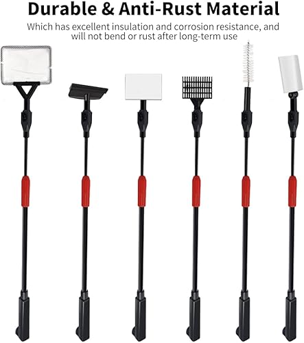 Miniatura 8 de Limpiador de grava para acuario, cambiador de agua rápido, aspiradora de grava para acuario con botón de presión de aire, limpiador de peceras, kit