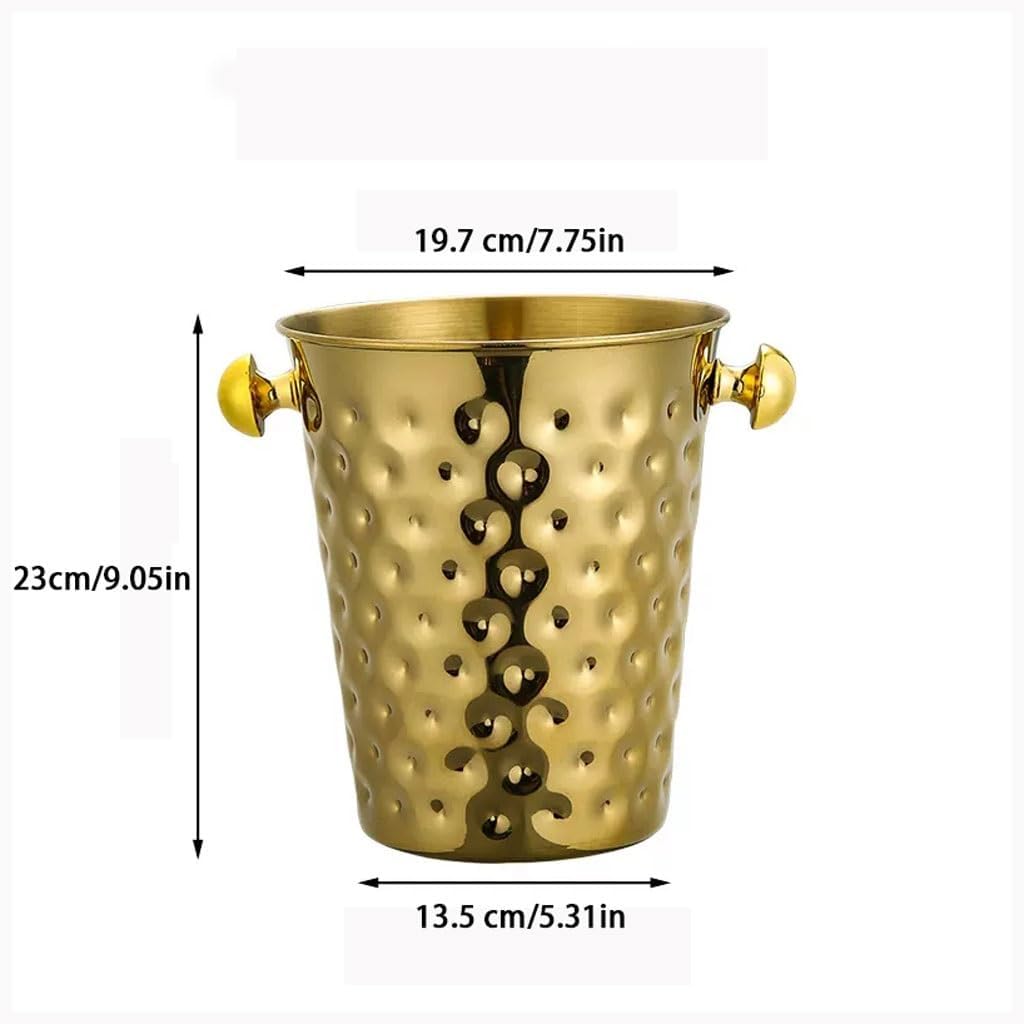 Ice Bucket Light Luxury Oblique Hammer Pattern Stainless Steel Ice Bucket Large Ice Cube Ice Bucket Bar Champagne Bucket Commercial Ice Bucket Ice Buckets For Parties