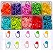 240 Pieces Knitting Crochet Locking Stitch Markers Stitch Counter Stitch Needle Clip with Compartment Box Storage Case