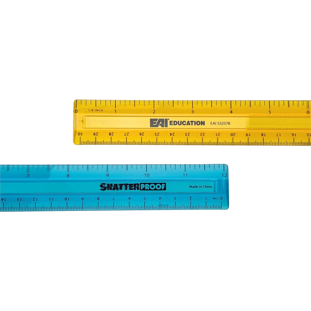 Shatterproof Rulers Mini Slide Ruler - 1/8