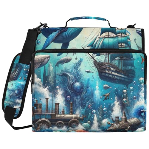 Fantasy Vintage Ocean Lives�o�C���_�[�o�b�O�I�[�K�i�C�U�[�A�W�b�p�[3�����O�o�C���_�[�|�[�g�t�H���I�P�[�X�A�������n�ƃm�[�g�p�\�R���R���p�[�g�����g�t��