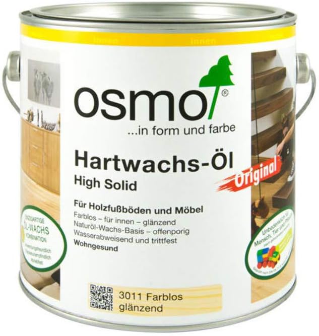 Osmo 3011D 2.5 Litre Polyx Hard Wax Oil - Clear Glossy