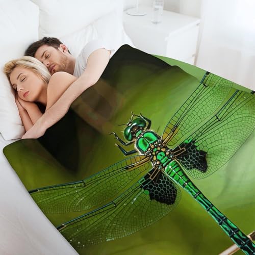 Couverture en molleton vert 140x178 cm douce pour lit et canapé - 7
