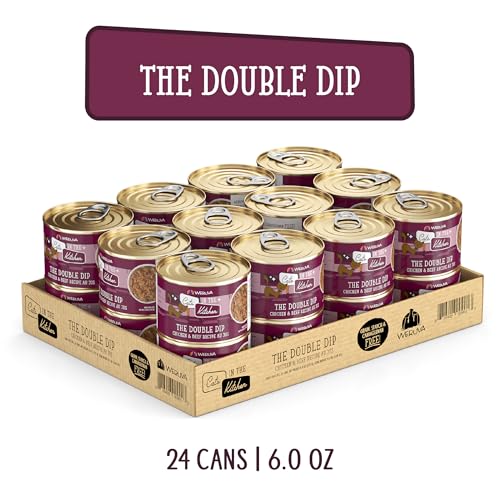 Image of Weruva Cats in The Kitchen, The Double Dip with Chicken & Beef Au Jus Cat Food, 6oz Can (Pack of 24)