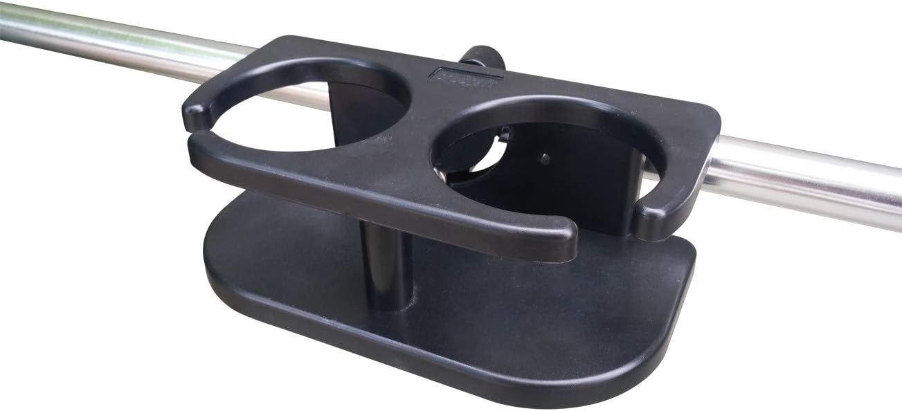 Brocraft Poly Drink Holder for 2 Drinks With Rail Mount Bracket Kit/Boat Cup Holder