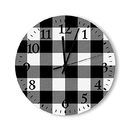 Pendule de cuisine ronde buffalo noir et blanc pour des moments doux en famille