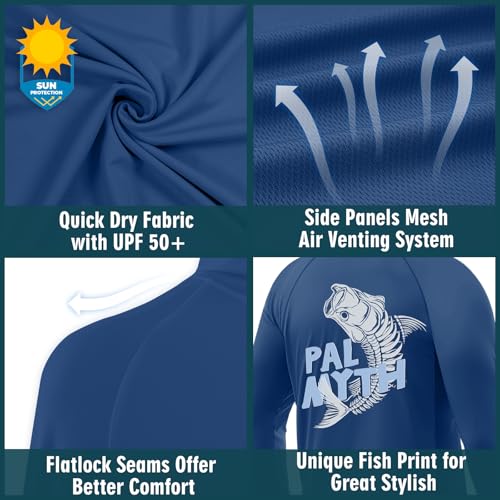 Palmyth Fishing Hoodie for Men Long Sleeve Sun Protection UV UPF 50+ Shirts4