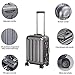 TRAVELKING All Aluminum Carry On Luggage with TSA Locks Fashion Cool Metal Hard Shell Spinner Suitcase (Grey, 20 Inch)