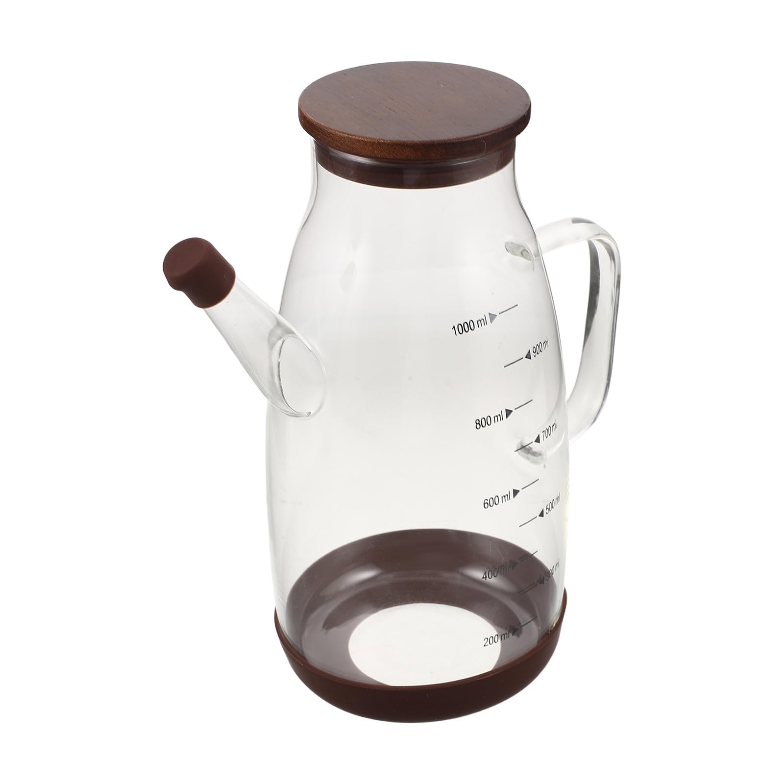 Aceitera de Vidrio de 1000ml con Asa y Vertedor Preciso