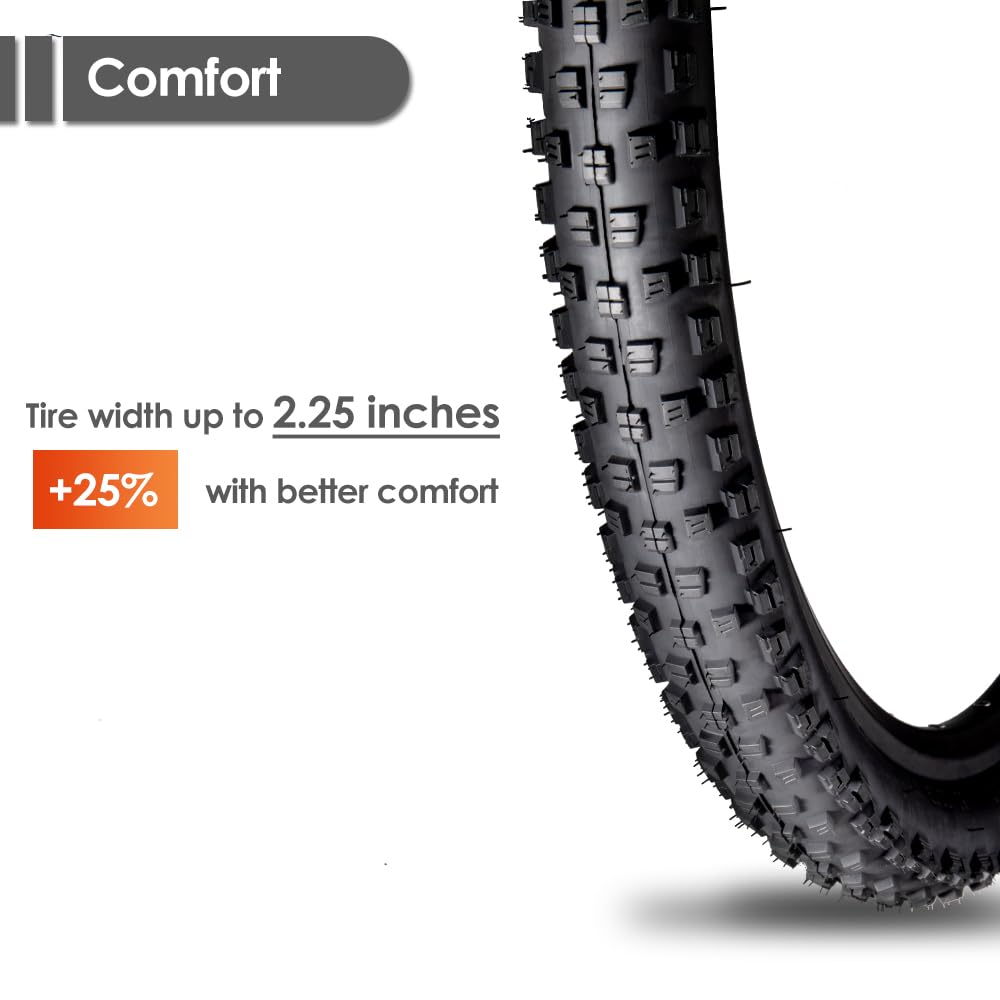 Par de neumáticos de bicicleta de montaña de 60 TPI, neumáticos plegables de Kevlar, 26/27.5/29 x 2.25 pulgadas, paquete de 2